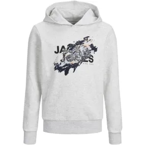 12237210 JJNELSON SWEAT HOOD JNR WHITE MELANGE