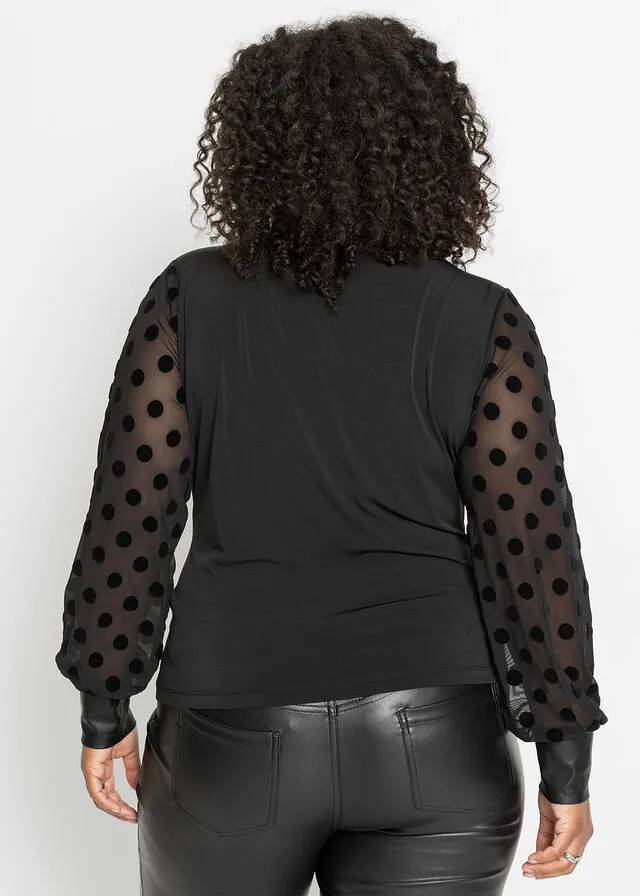Camiseta cruzada Negro