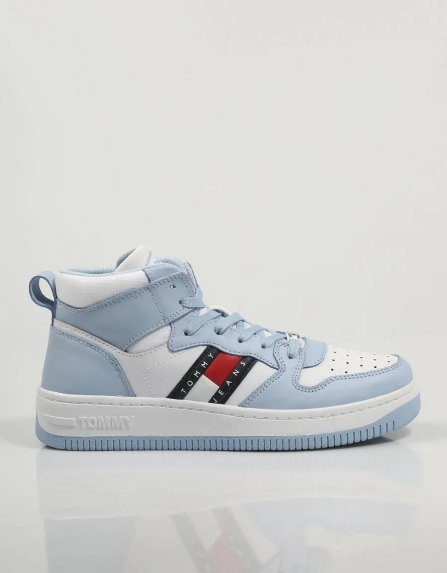  zapatillas TOMMY HILFIGER Tommy Jeans Mid Pop Basket Wmn en Blanco 79912