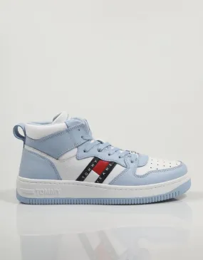  zapatillas TOMMY HILFIGER Tommy Jeans Mid Pop Basket Wmn en Blanco 79912